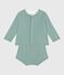 Three-piece newborn set in cotton, including a stripy lemon design T-shirt PAUL /MULTICO
