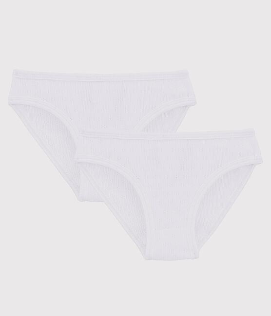 Girls' Openwork Organic Cotton Briefs - 2-Pack variante 1