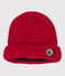 Babies' Knit Hat with Recycled Fleece Lining STOP