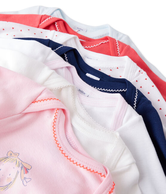Surprise clutch of 7 baby girl long-sleeved bodysuits variante 1
