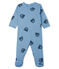 Baby Boys' Ribbed Sleepsuit ACIER blue/MULTICO white