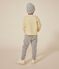 Boys' long-sleeved tube knit T-shirt beige/yellow