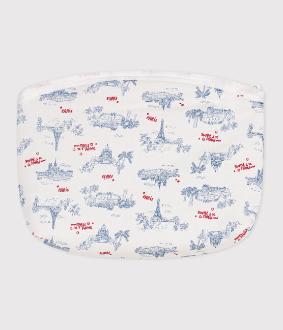 Babies' Paris-themed cotton bag MARSHMALLOW white/MULTICO white