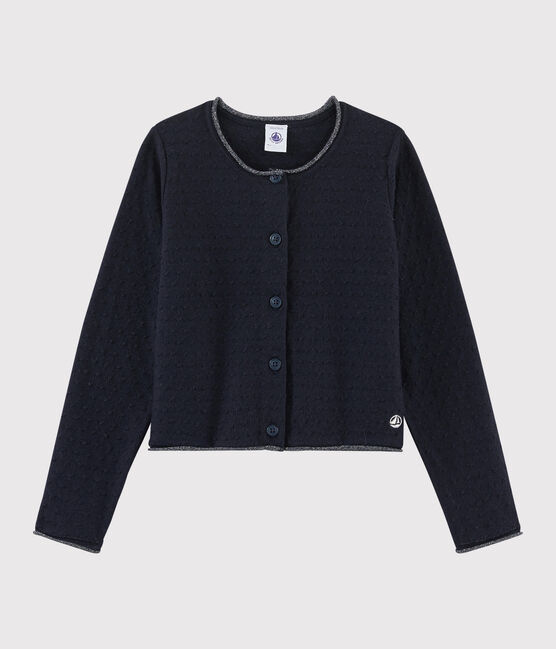 Girls' Wool/Cotton Cardigan SMOKING blue