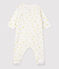 Babies' Organic Cotton Sleepsuit MARSHMALLOW white/ORGE