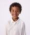 Children's long-sleeved plain cotton shirt ECUME white
