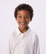 Children's long-sleeved plain cotton shirt