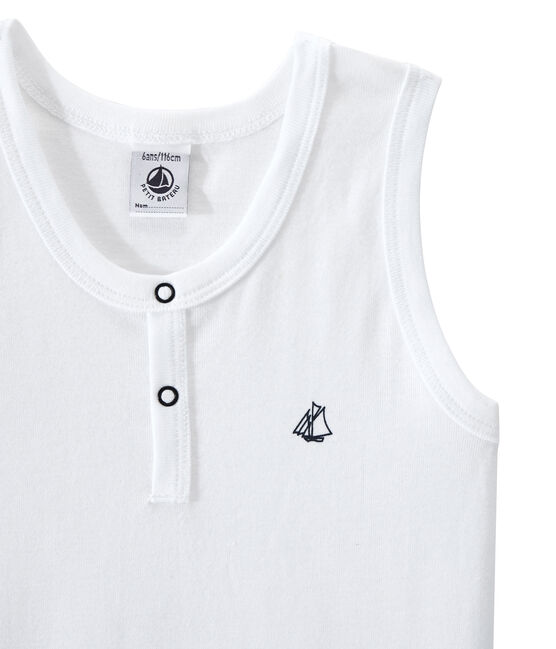Short pyjama ECUME white/PERSE blue
