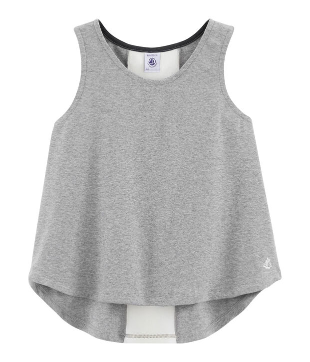 Girls' Sleeveless Sports Top grey