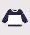 Babies colourblock cotton sweatshirt blue/ecru