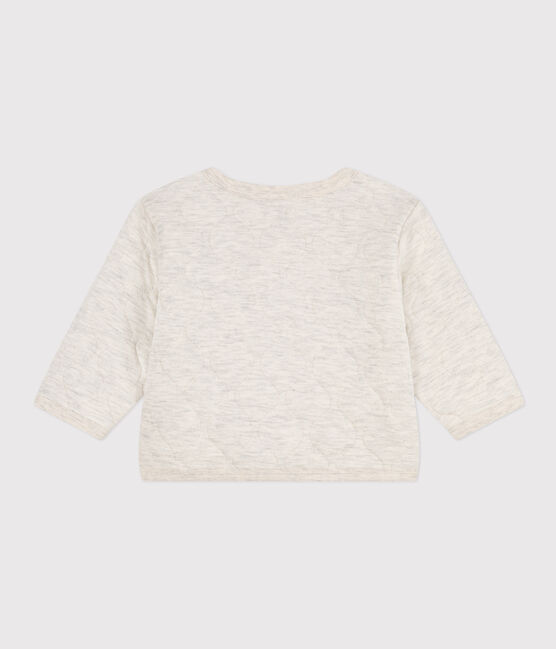 Babies' Quilted Tube Knit Cardigan MONTELIMAR CHINE beige