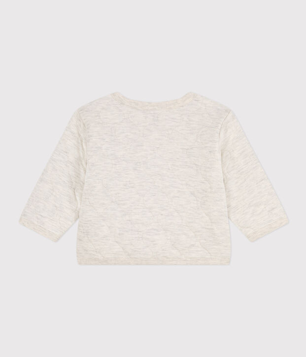 Babies' Quilted Tube Knit Cardigan MONTELIMAR CHINE