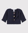 Babies' Moss Stitch Cotton Cardigan SMOKING blue