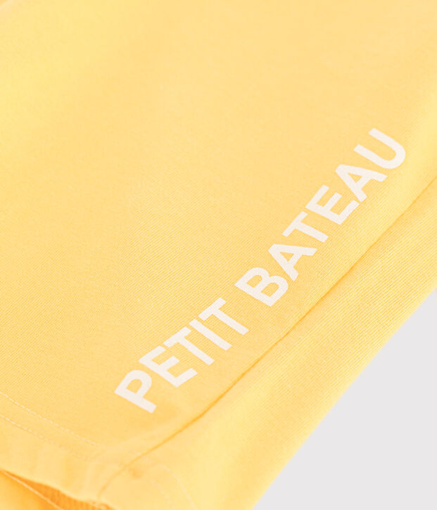Children's cotton Bermuda shorts yellow
