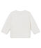 Baby girls' cardigan in quilted tube knit MARSHMALLOW white