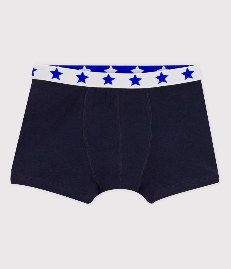 Boys' Cotton Boxer Shorts SMOKING blue