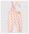 Baby Girls' Printed Fleece Dungarees FLEUR pink/MULTICO white