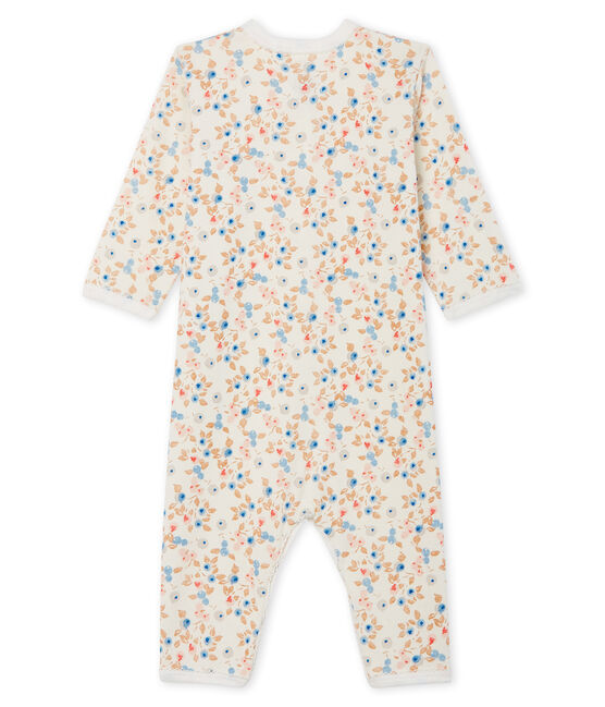 Baby Girls' Footless Ribbed Sleepsuit MARSHMALLOW white/MULTICO white