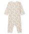 Baby Girls' Footless Ribbed Sleepsuit MARSHMALLOW white/MULTICO white