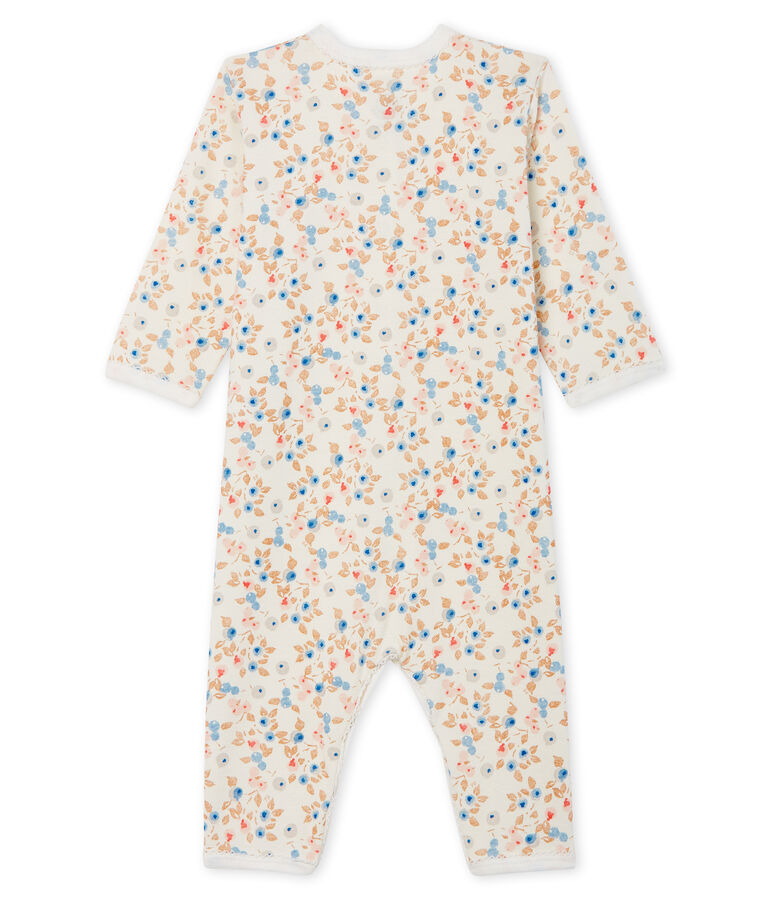Baby Girls' Footless Ribbed Sleepsuit white/multicolor