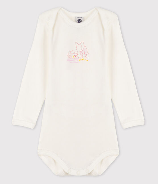 Baby Girls' Long-Sleeved Bodysuit MARSHMALLOW white