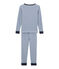Little boy's fitted pyjamas. LIMOGES blue/MARSHMALLOW white