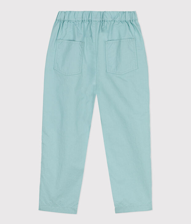 Boys' Wide-Leg Cotton Serge Trousers green