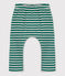 Babies' Stripy Tube Knit Trousers EVERGREEN /FUMEE