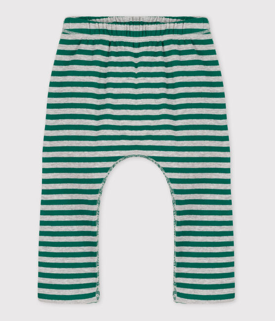 Babies' Stripy Tube Knit Trousers EVERGREEN /FUMEE
