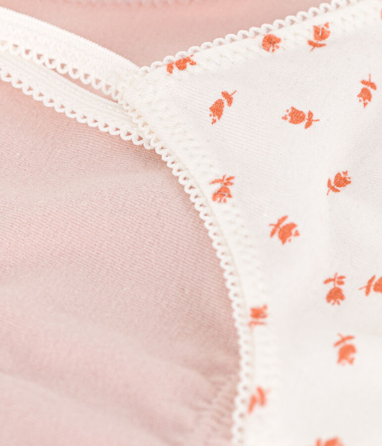 Girls' Flower Cotton and Elastane Bralettes - 2-Pack multicolor