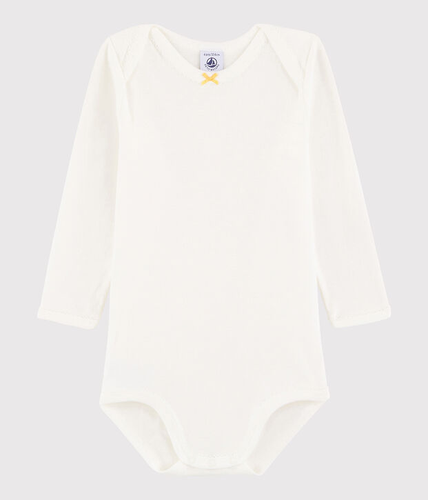 Baby Girls' Long-Sleeved Bodysuit white/yellow