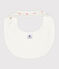 Rib knit baby bibs MARSHMALLOW white/GROSEILLER pink