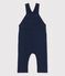 Babies' Organic Long Thick Jersey Dungarees SMOKING blue