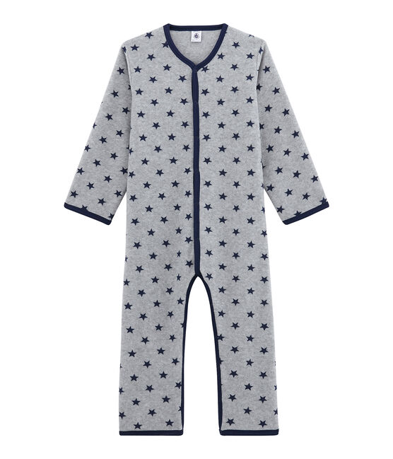 Little boy's onesie SUBWAY grey/LOGO blue
