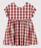 Girls' Short-Sleeved Poplin Dress OMBRIE /AVALANCHE