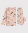 Girls' Floral Tube Knit Pyjamas SALINE pink/MULTICO white