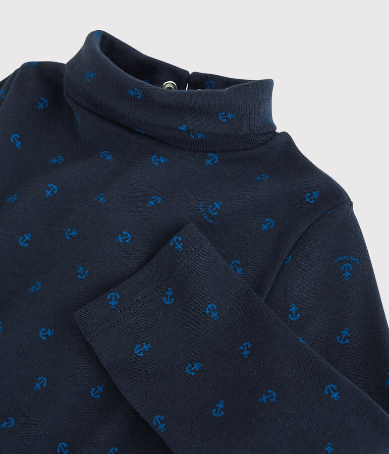 Babies' Cotton Polo Neck blue/blue