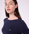 Women's sailor collared cotton T-shirt with long sleeves SMOKING