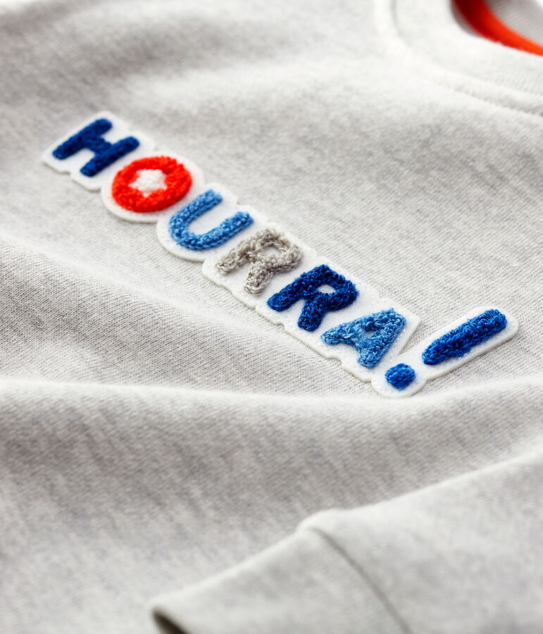 Babies' Fleece Sweatshirt BELUGA CHINE grey