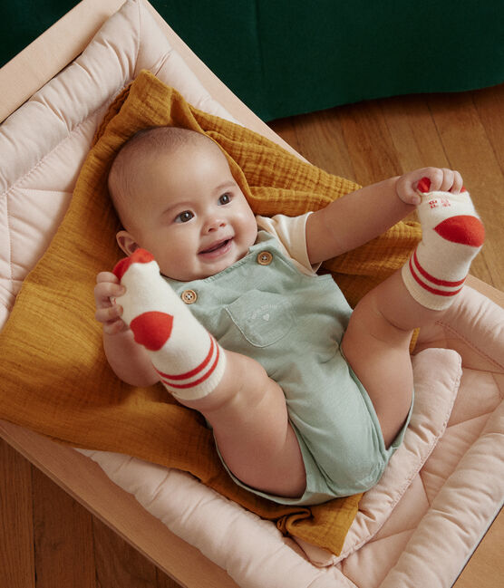 Babies' Slub Jersey Dungaree Set HERBIER green