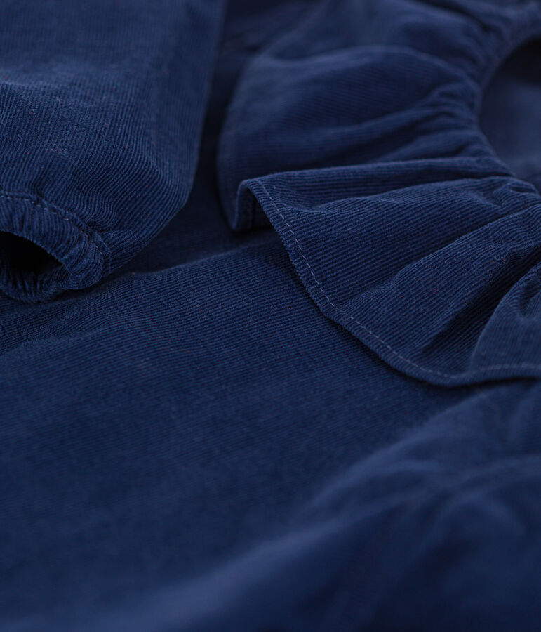 Babies' Super Fine Velour Long-Sleeved Blouse blue