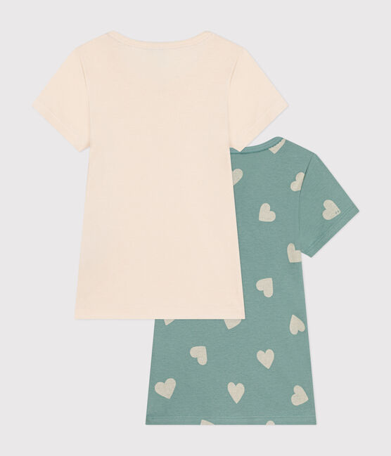 Children's Short-Sleeved Cotton Heart T-shirts - 2-Pack variante 1
