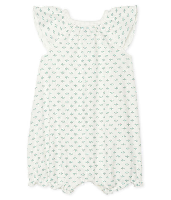 Baby Girls' Rib Knit Playsuit MARSHMALLOW white/MULTICO white