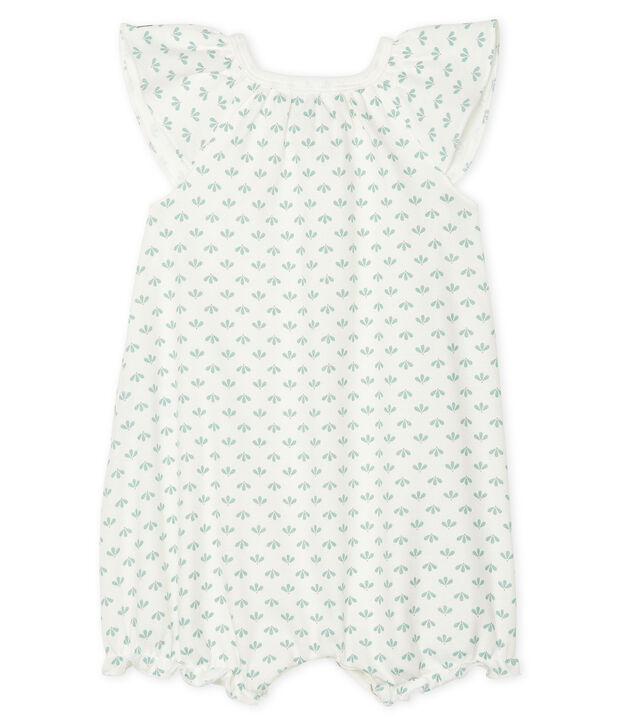 Baby Girls' Rib Knit Playsuit white/multicolor