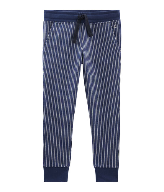 Boys' Knit Trousers SMOKING blue/MARSHMALLOW white