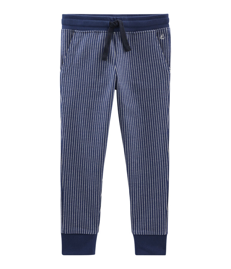 Boys' Knit Trousers blue/white