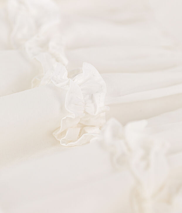 Girls' Short-Sleeved Poplin Dress white