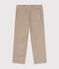 Boys' straight-fit corduroy trousers HUITRE
