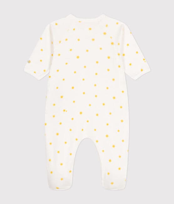 Babies' Cotton Pyjamas MARSHMALLOW white/ORGE