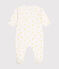 Babies' Cotton Pyjamas MARSHMALLOW white/ORGE